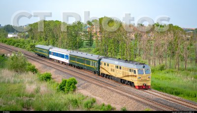 林都号彩绘DF4D牵引原色25T检测车