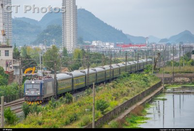 HXD3C-0419牵引临客通过沪昆K2096